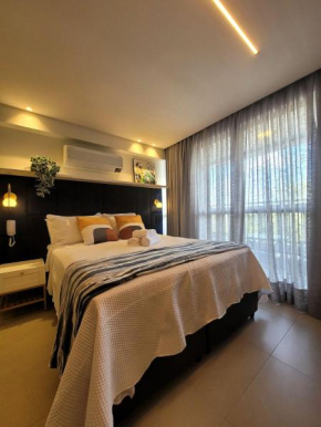 Flat 50m da Praia com Varanda e Vista Mar